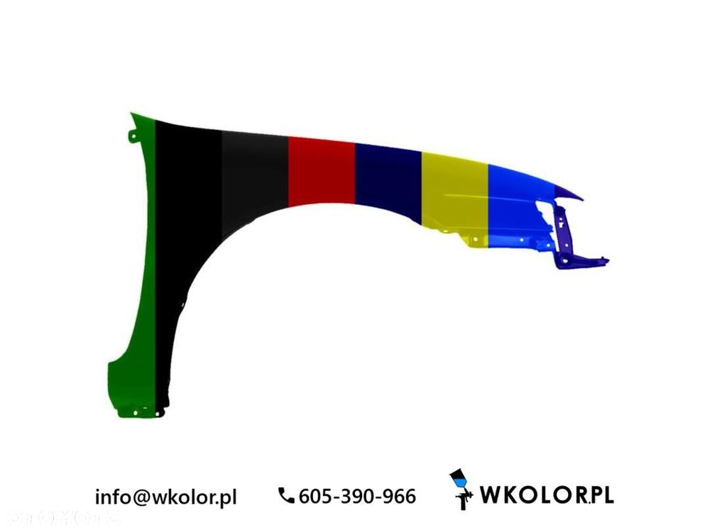 NOWY BŁOTNIK NISSAN ALMERA I HATCHBACK 1995-2000 LAKIEROWANY W KOLOR - 1