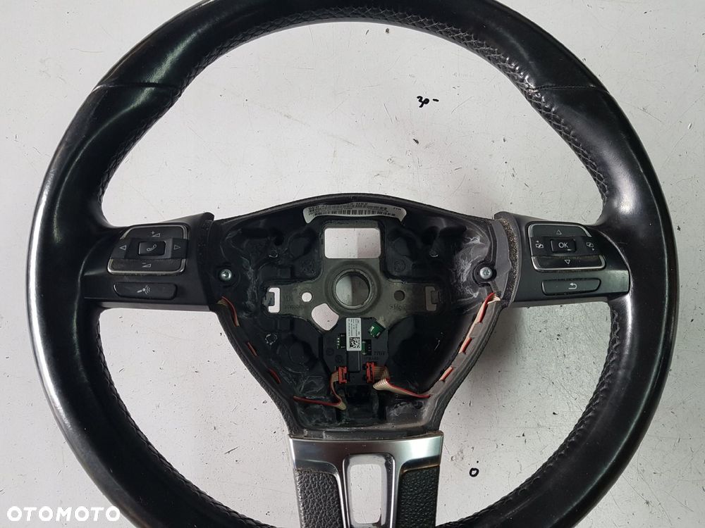 VW GOLF VI 08-13r JETTA 5C KIEROWNICA SKÓRZANA 5C0419091AK - 2