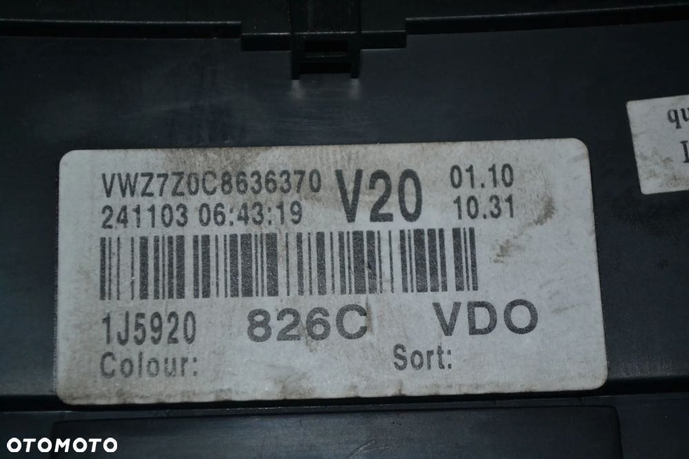 VW GOLF IV BORA DIESEL LICZNIK ZEGAR 1J5920826C EUROPA - 3