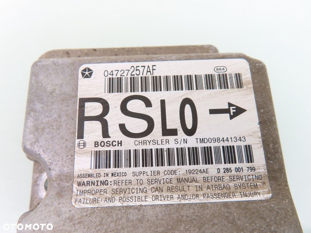 MODUŁ AIRBAG DODGE CARAVAN 04727257AF 0285001799 - 4