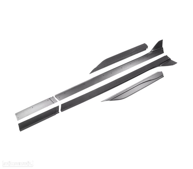 EXTENSÕES DE EMBALADEIRAS FORD MUSTANG V6 GT 10-14 LOOK GT500 PRETO MATE - 4