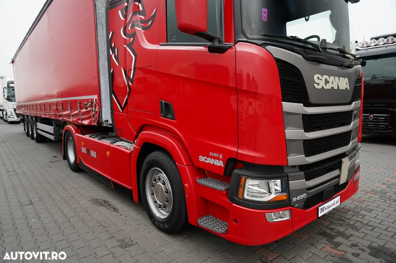 Scania R 450 / KIT / + SCHMITZ / CORTINĂ STANDARD / AXĂ RIDICABILĂ / ACOPERIȘ RIDICABIL / 2022 RIDICABIL - 8