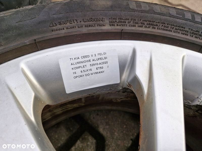 kia ceed 2 ii felgi aluminiowe alufelgi 16 cali 6.5jx16 et50 5x114.3 - 11