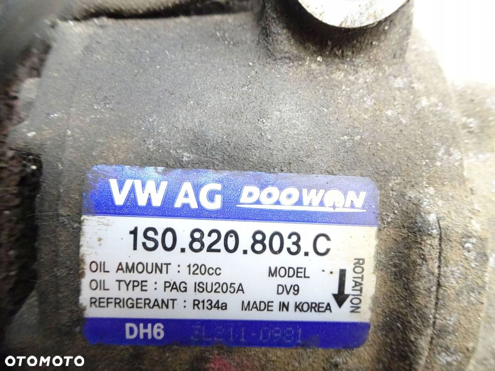 kompresor klimatyzacji skoda citigo vw up 1.0 benzyna 1s0820803c - 6