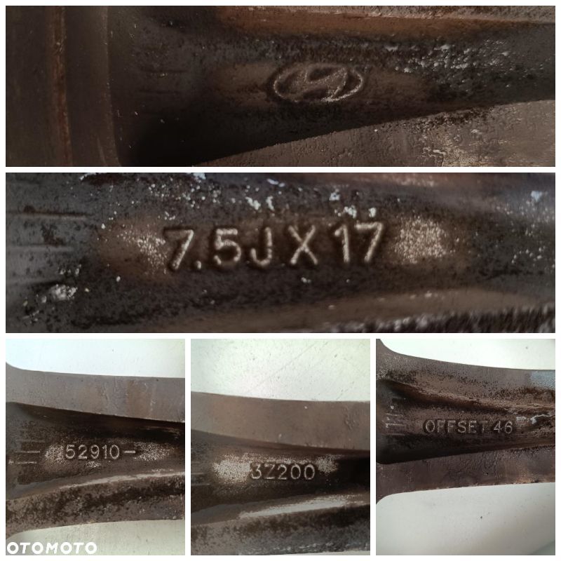 Alufelgi 5x114,3 17 Hyundai i40 Kia Mazda 52910-3Z200 4szt (F9332) - 8