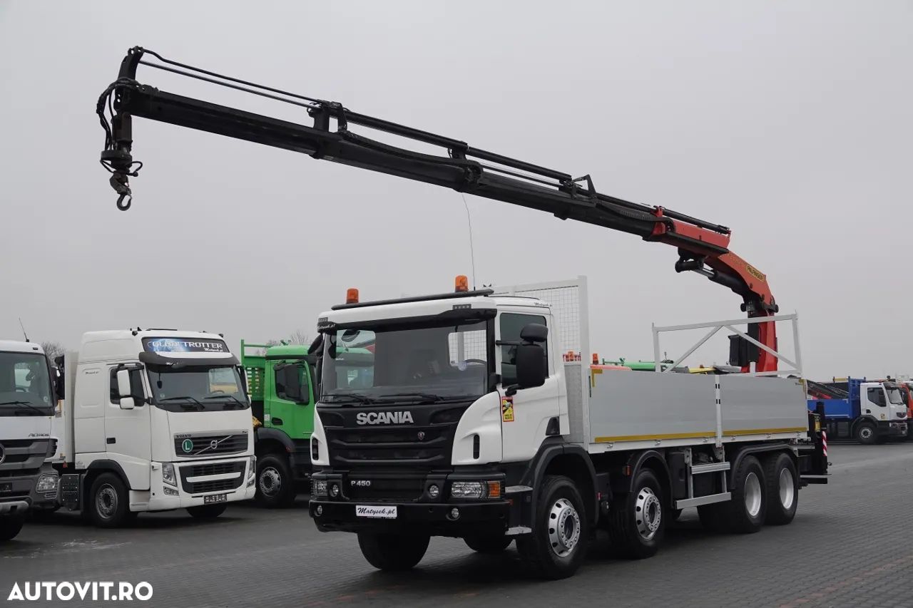 Scania P 450 / 8x4 / HDS PALFINGER PK 23002 / CUTIE - 7 metri / EURO 6 / RADIO CONTROL - 1