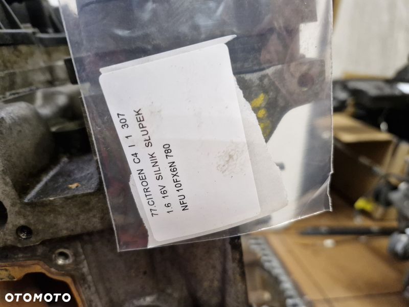 CITROEN C4 1 I PEUGEOT 307 1.6 16V SILNIK SŁUPEK NFU 10FX6N - 7