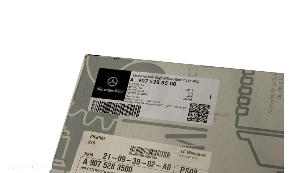 MERCEDES SPRINTER B907 B910 Filtr powietrza OE - 4