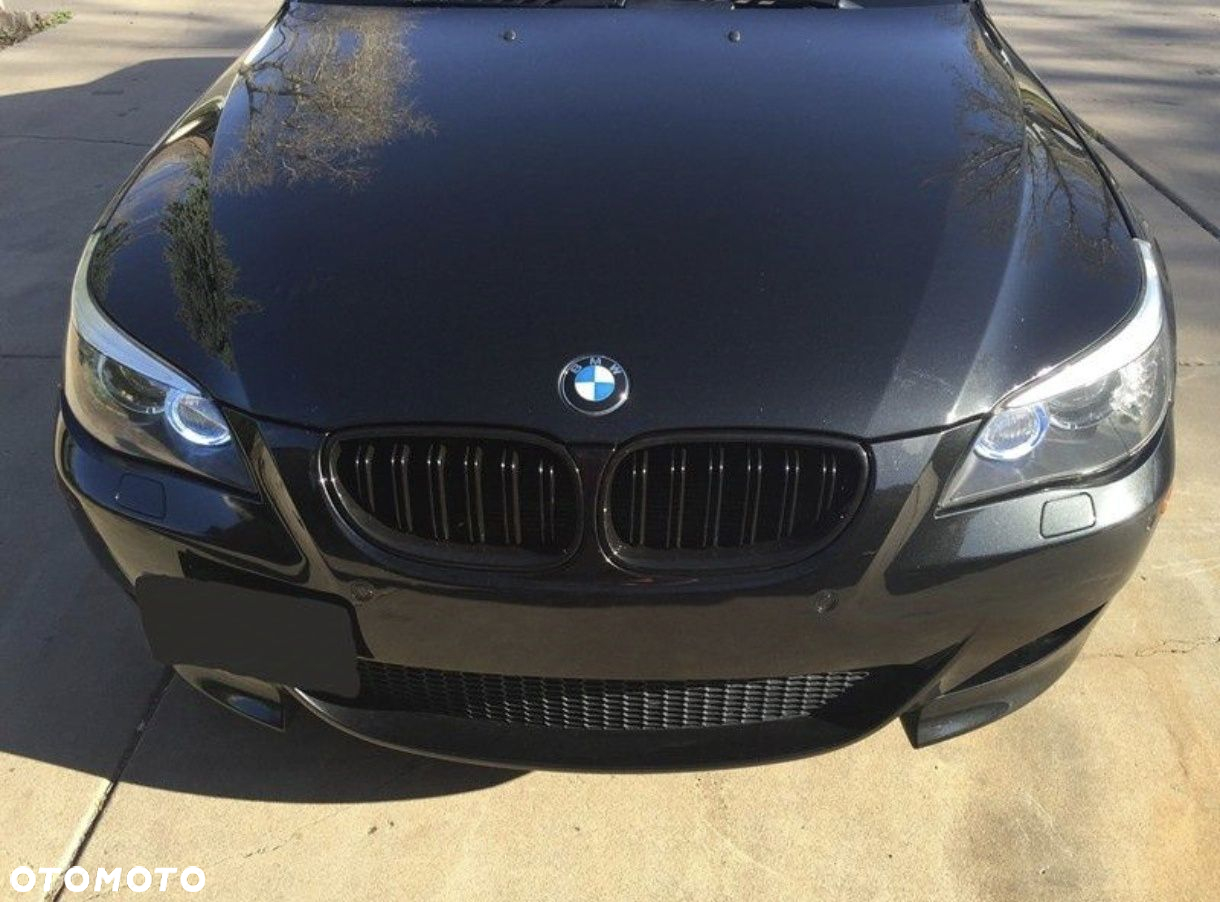 BMW E60 E61 Nerki Przedniego Zderzaka Grill Czarny Połysk - 3