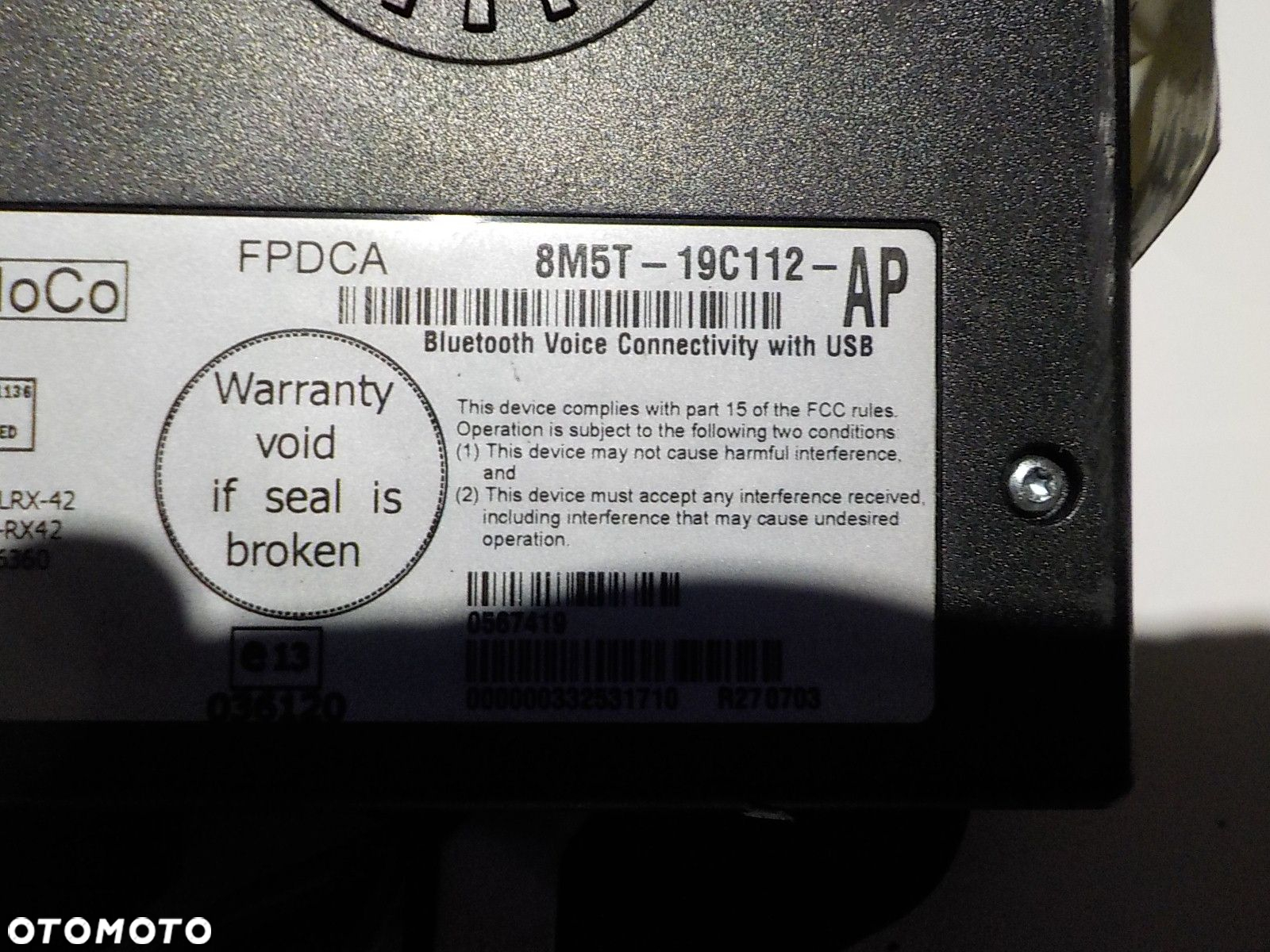 FORD MONDEO IV MODUŁ BLUETOOTH 8M5T-19C112-AP - 3