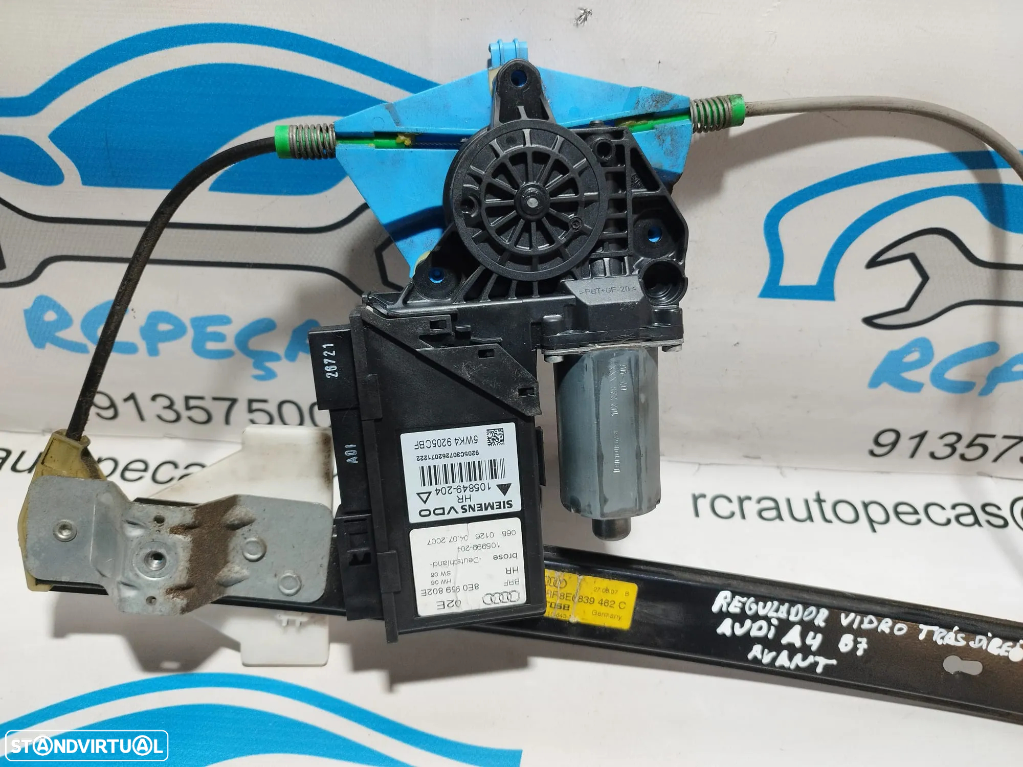 MODULO ELEVADOR REGULADOR VIDRO COM MOTOR BOSCH  TRASEIRO TRÁS DIREITO 0130822831 AUDI A4 B7 AVANT - 5