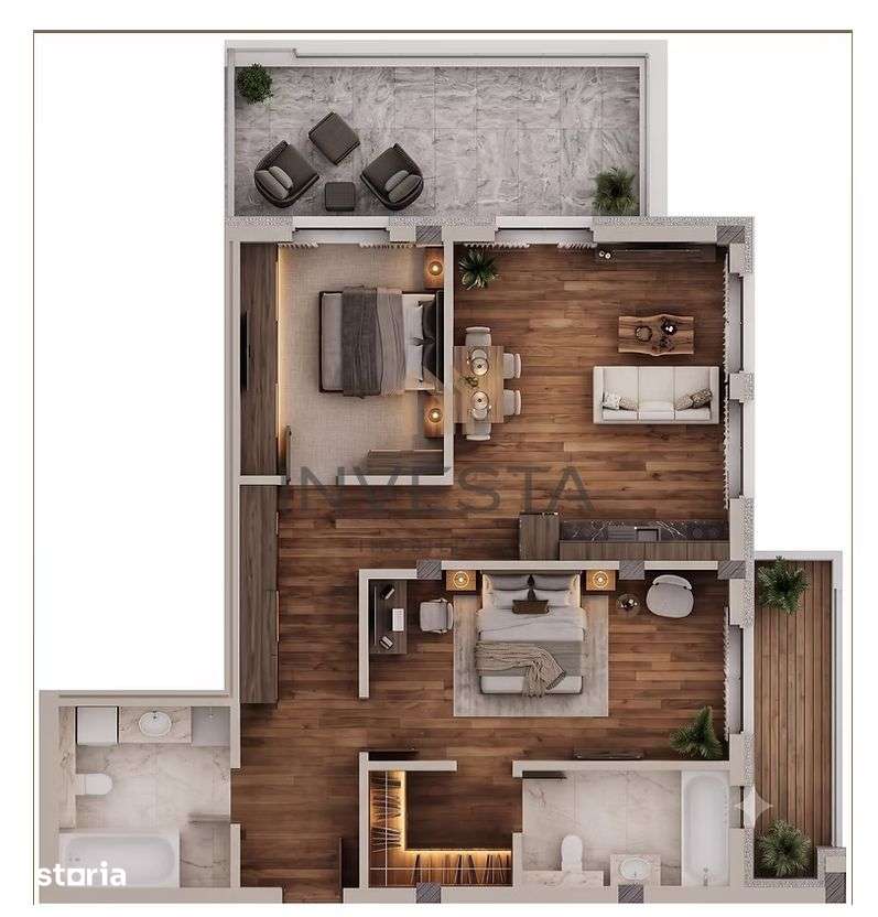 Apartament 3 camere 83 mp cu 2 terase, bloc nou, zona Marasti! — fotografia 3