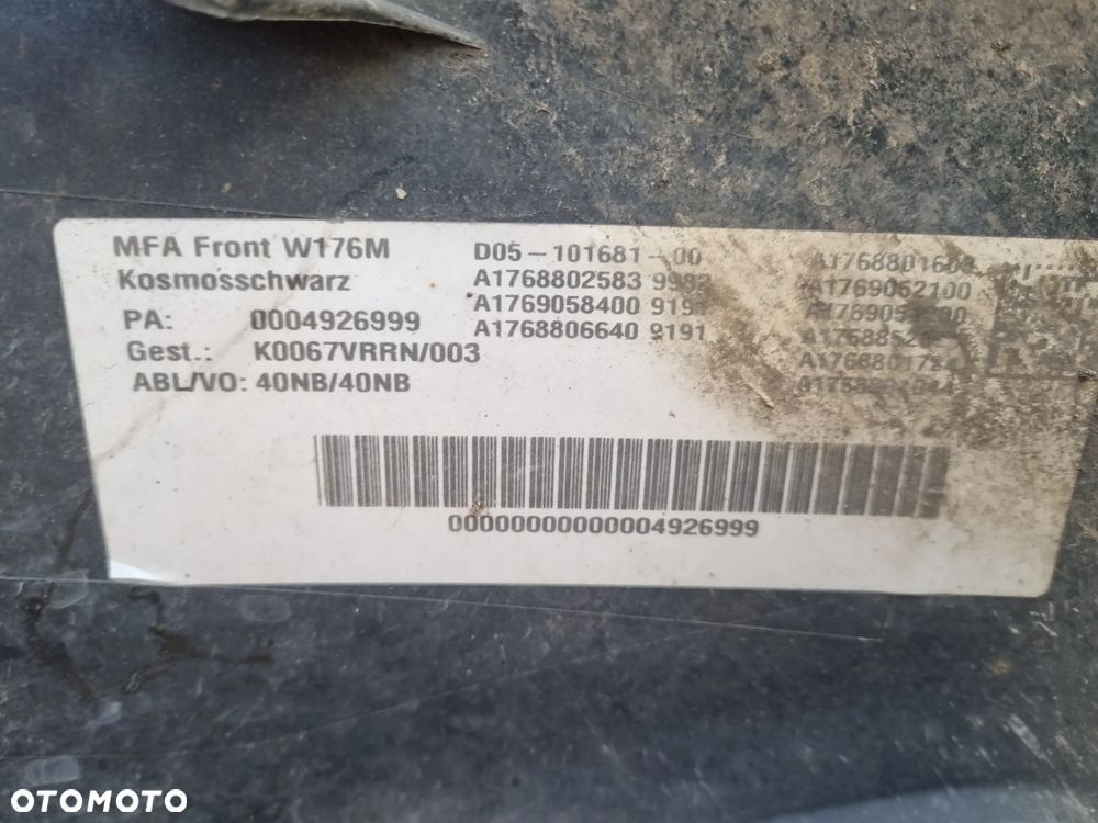 MERCEDES A KLASA W176 LIFT ZDERZAK PRZÓD PRZEDNI - 7