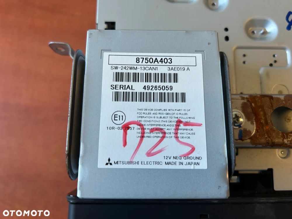 RADIOODTWARZACZ NAWIGACJA 8750A526 MITSUBISHI OUTLANDER III - 6