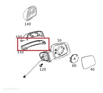 MERCEDES W169 W245 Kierunkowskaz lusterka prawy - 3