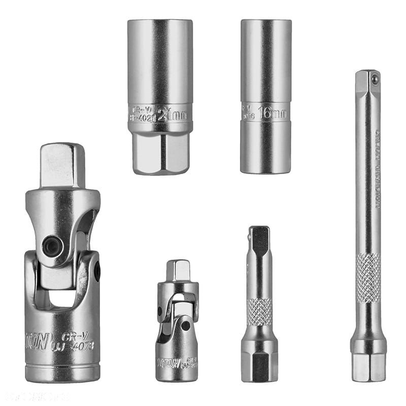 Zestaw kluczy nasadowych z grzechotką 1/2 i 1/4" 94 el. Honiton H4056 - 2