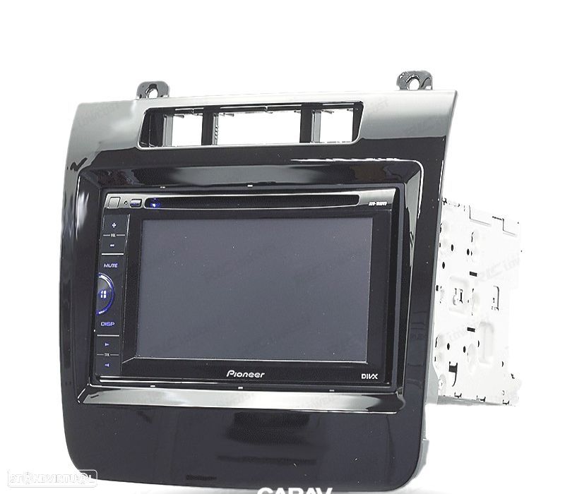 MOLDURA ADAPTADOR PRETO BRILHO PARA RADIO 2-DIN PARA VOLKSWAGEN VW TOUAREG 10-14 - 4