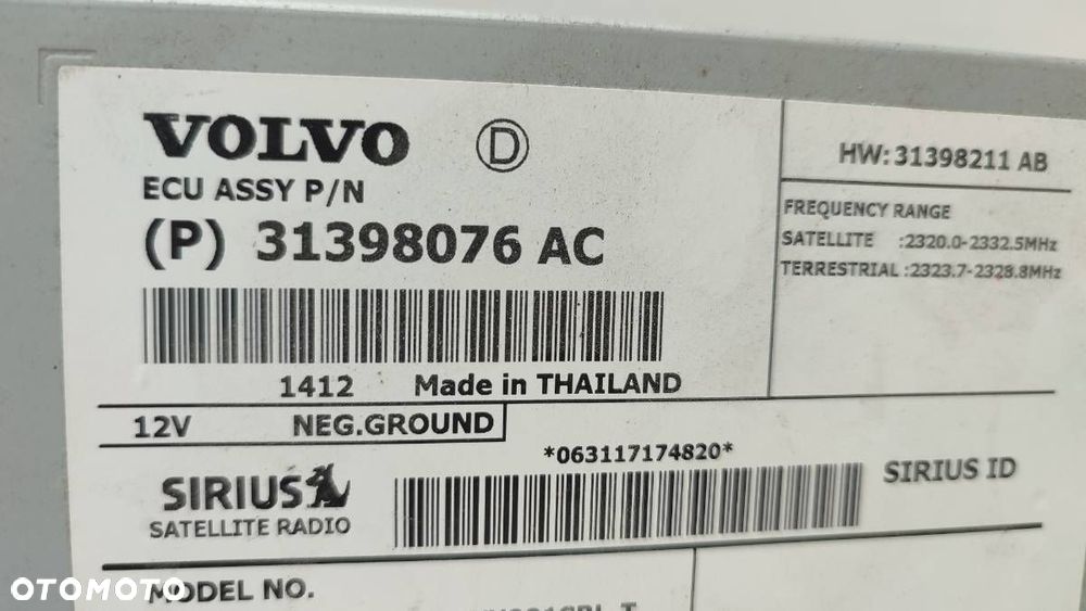 MODUŁ STEROWNIK TUNER NAWIGACJI VOLVO XC60 I S60 V60 31398076 - 2