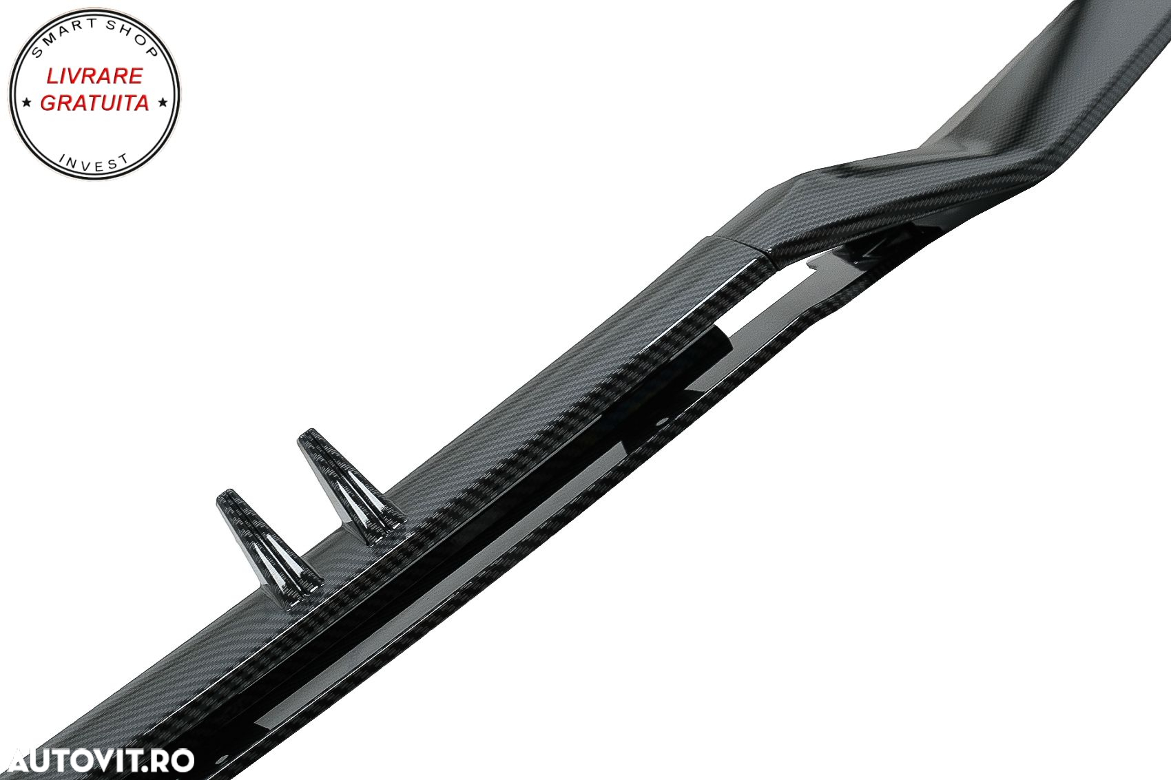 Prelungire Bara Fata Lip Audi A4 B9 8W S-Line (2016-2018) Carbon Look- livrare gratuita - 4