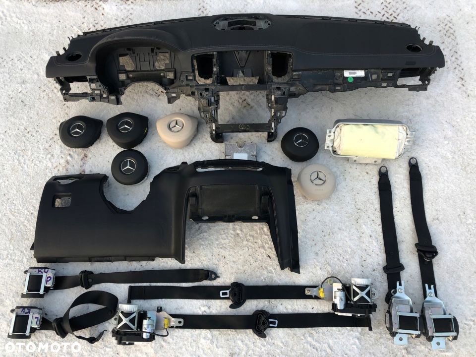 MERCEDES GLS X166 DESKA KONSOLA AIRBAG PASY SKÓRA - 2