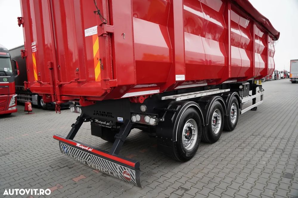 Janmil / BASCĂLĂ DIN OȚEL / 58 m³ / 2021 / HARDOX / AXE SAF / AXĂ RIDICABILĂ / PENTRU DEȘEURI - 13