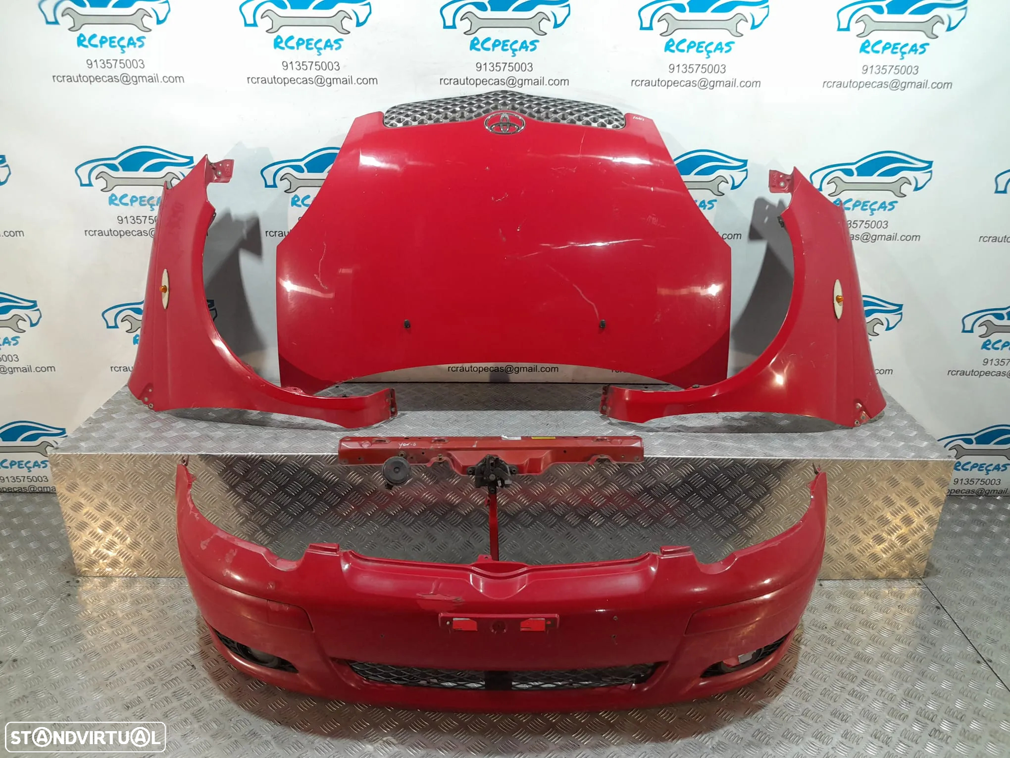 FRENTE COMPLETA TOYOTA YARIS P1 FASE 2 II FACELIFT CAPOT PARACHOQUES GUARDA-LAMAS OTICAS FRENTE FIBRA REFORÇO - 8