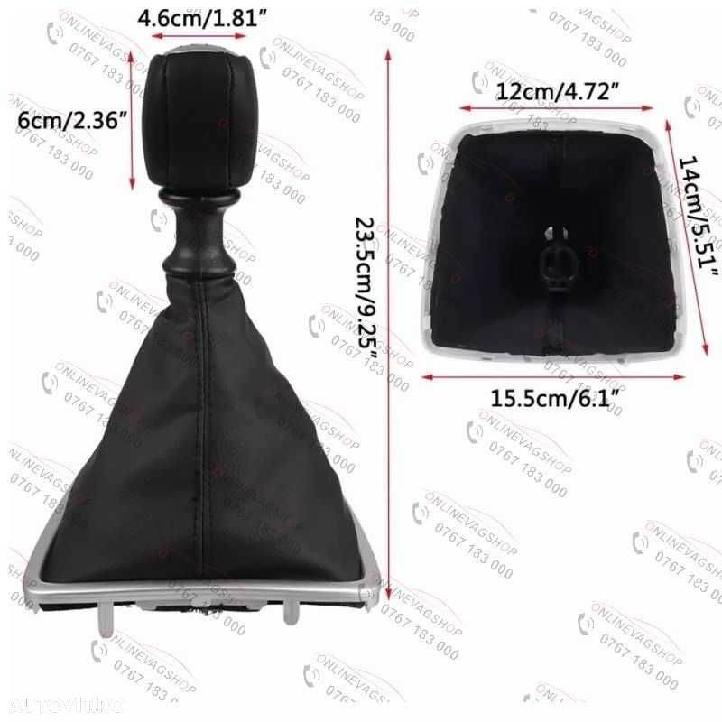 Nuca piele cu manson schimbator Renault Laguna MK3 an 2007-2015 - 6