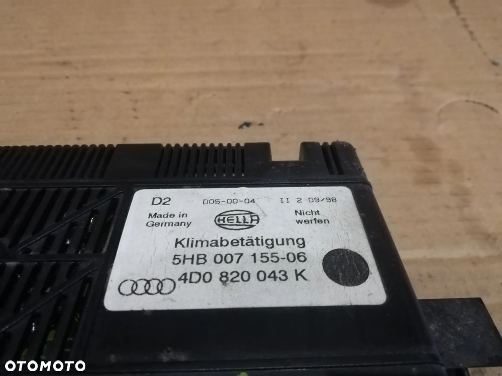 PANEL STREROWANIA KLIMATYZACJI AUDI A8 D2 5HB00715506 - 2