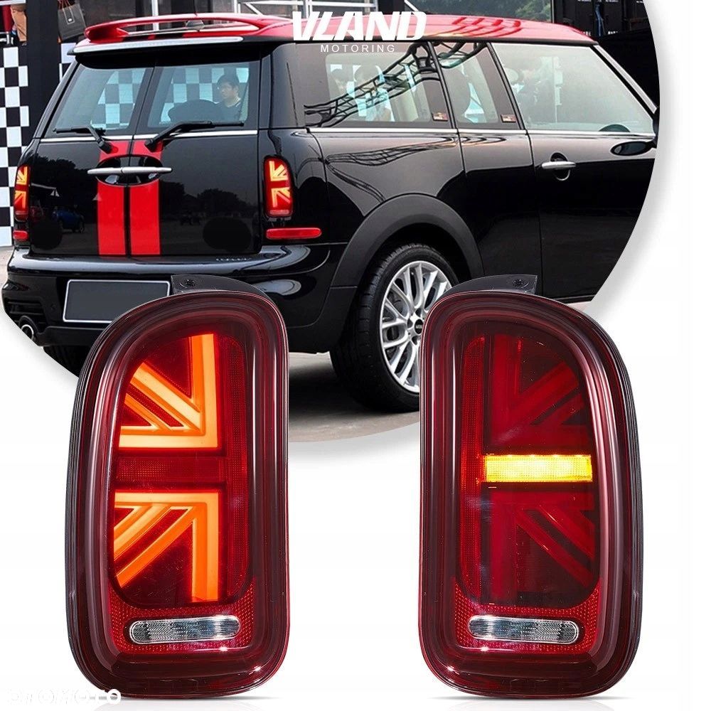Lampy tylne kpl Vland Full Led Neon Tuning Red Mini Clubman r55 2007-2014 - 1