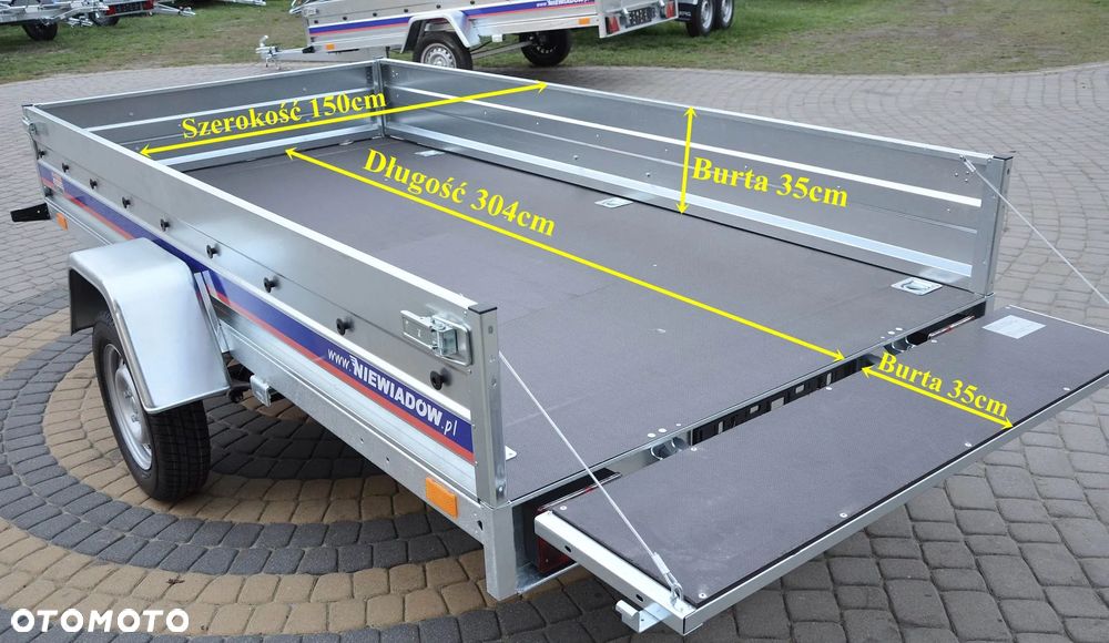 Niewiadów PRZYCZEPKA SAMOCHODOWA BD7530YU 3,04X1,50M - 3