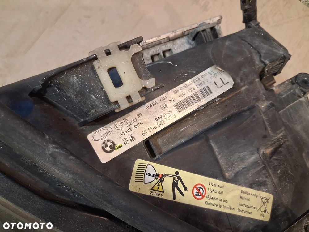 Lampa przód BMW E90 E91 prawa lewa XENON RING OE - 6
