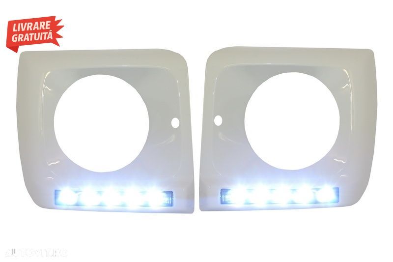 Faruri Negre Bi-Xenon Mercedes G-class W463 1989-2012 cu Carcasa Faruri Alb cu Lum- livrare gratuita - 8