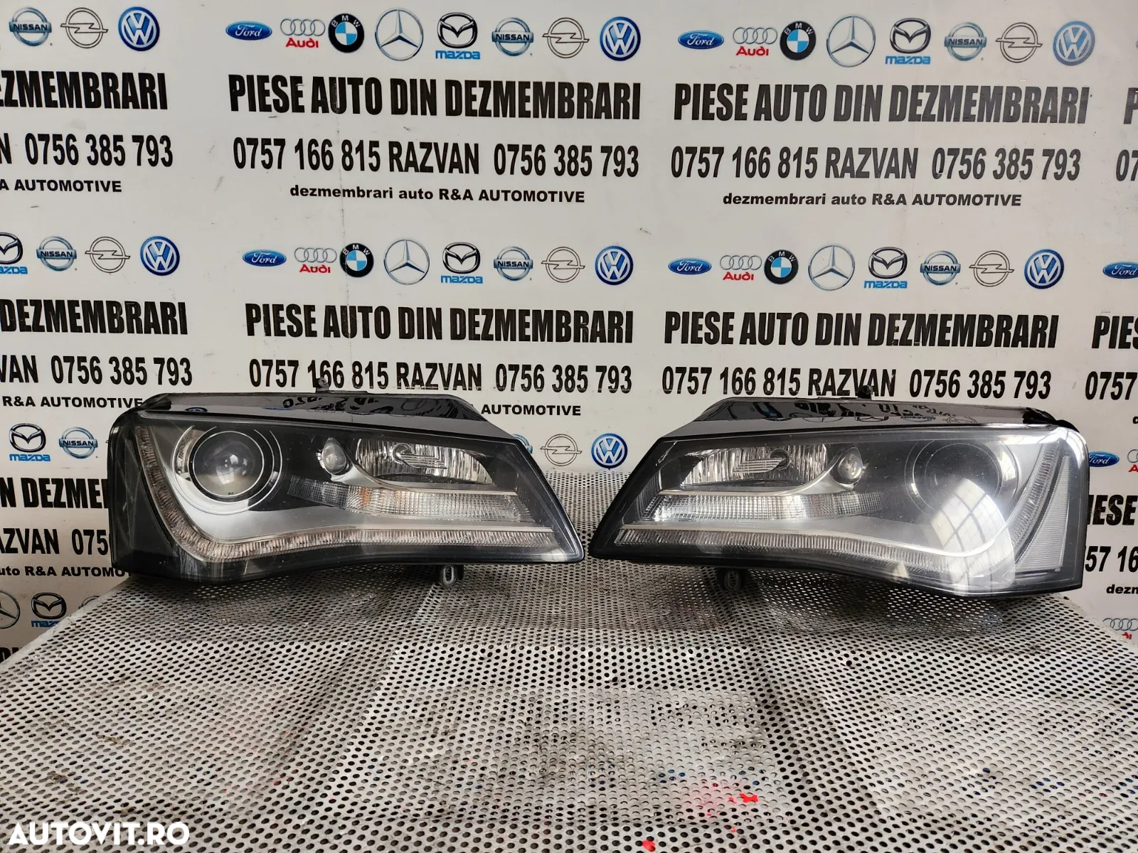 Faruri Far Stanga Dreapta Audi A8 4H D4 Led Bi-Xenon Adaptiv Volan Stanga Complete Cod 4H 4H Dezmem - 2