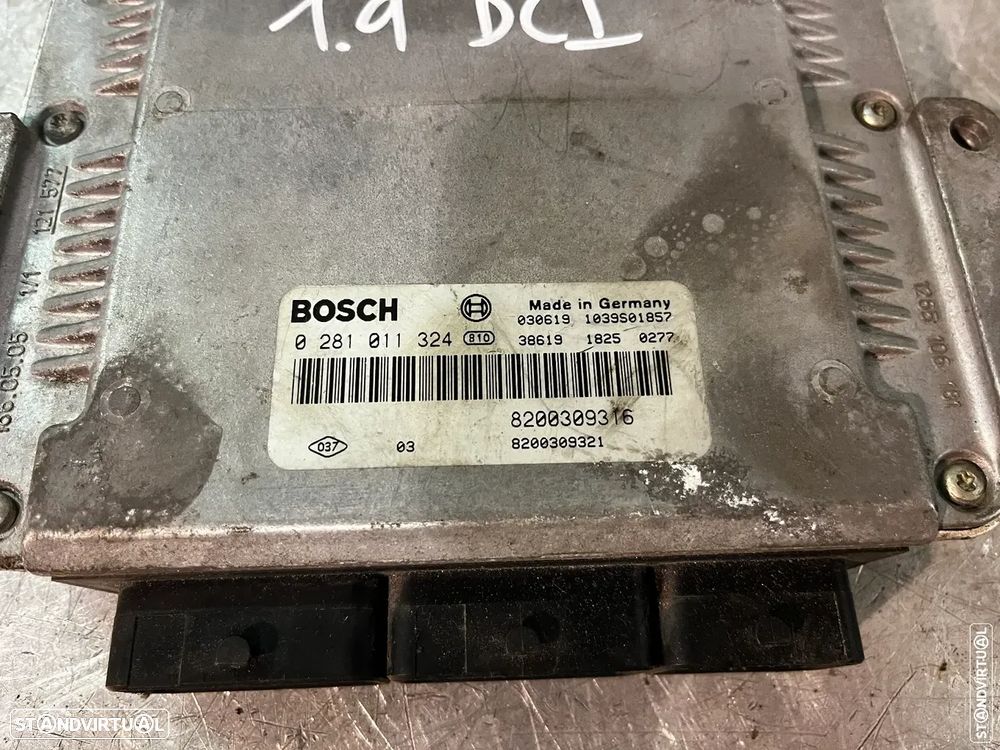 CENTRALINA DO MOTOR RENAULT LAGUNA II 1.9DCI 0281011324 8200309316 - 2