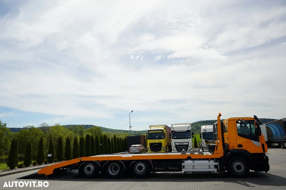 DAF STRALIS 420 / 8X4 / AUTOTURISM CAMION / PLATFORMĂ 10 M / ROTIERE HIDRAULICE / 2 AXE DE RIDICARE ȘI DIRECȚIE / COMPLET AIRMATIC / CAMERĂ / - 8