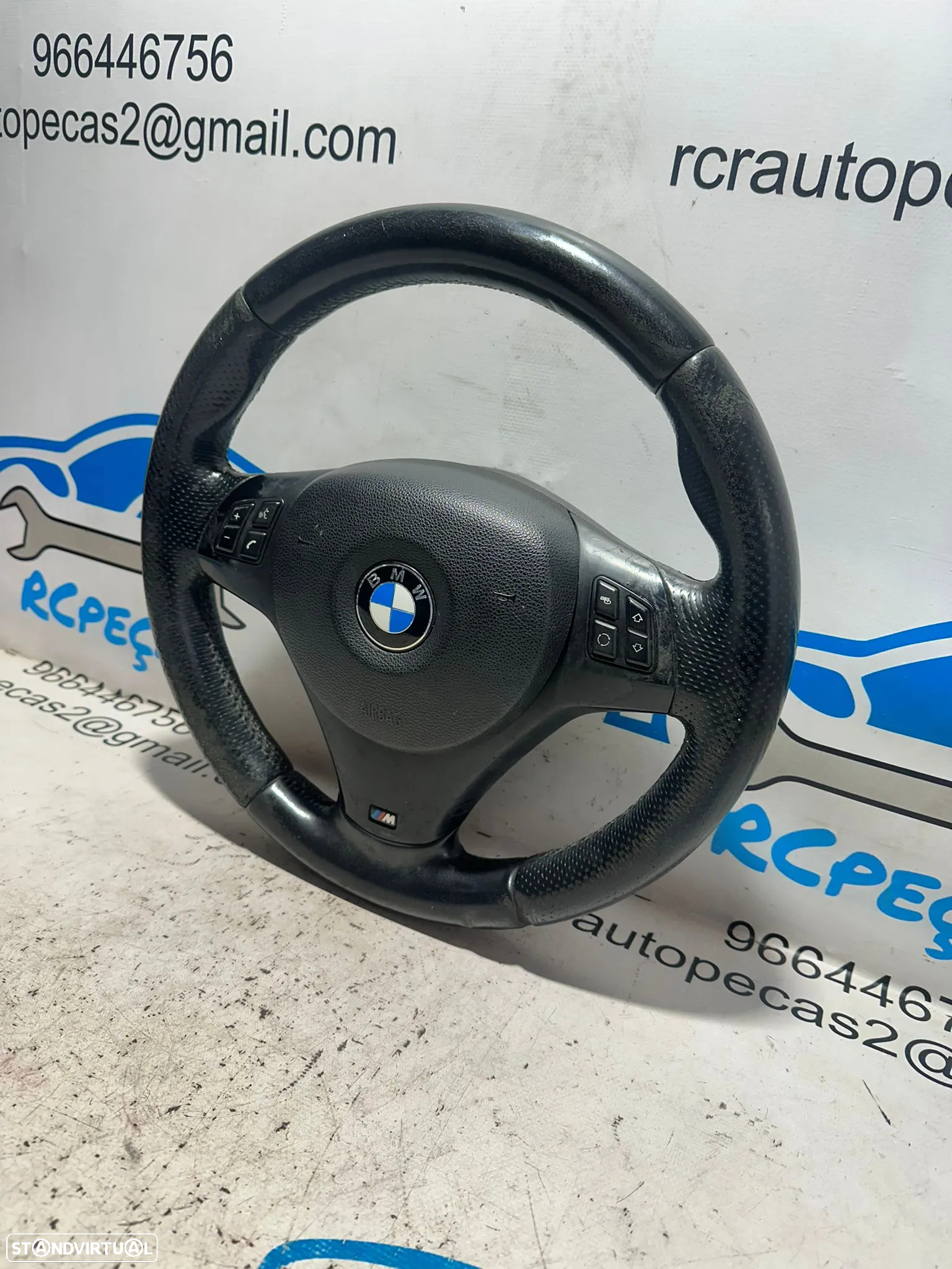 .Volante Multifunções Comandos Original BMW Pack M Serie 1 3 Pele Perfurada 7839075 - 4