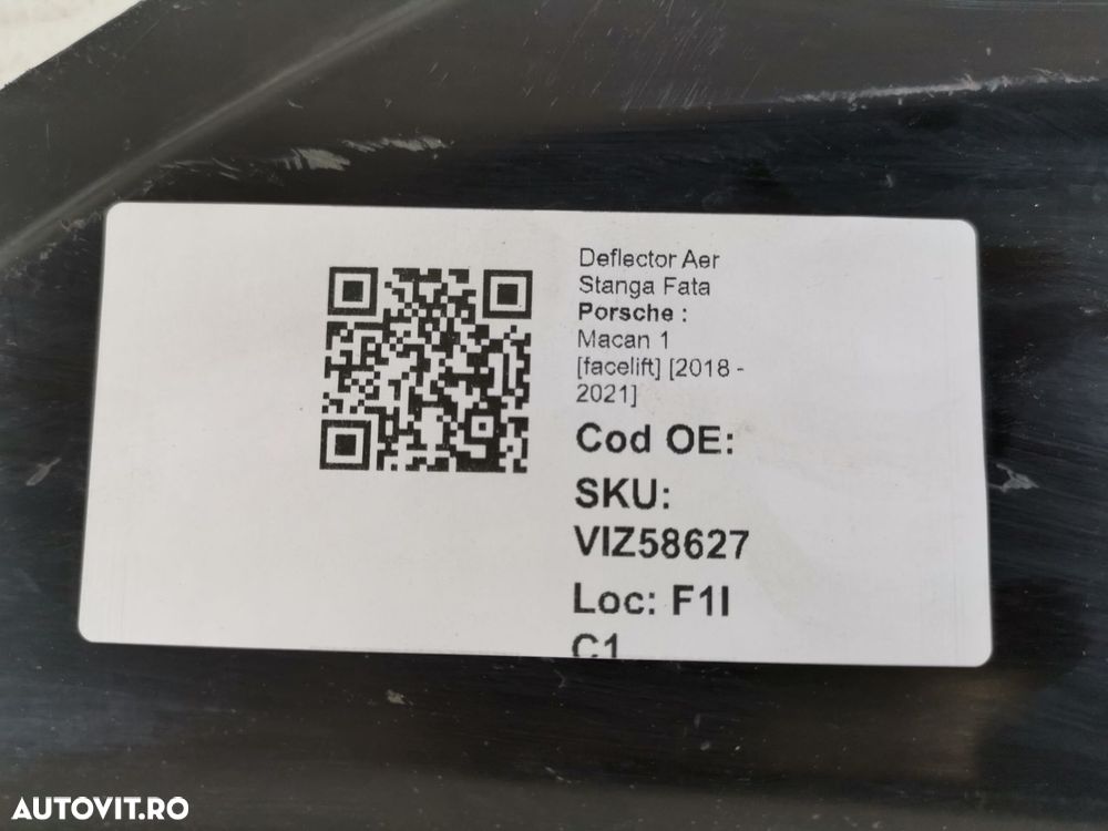 Deflector Stanga Fata Porsche  Macan 1 [facelift] 2018 2019 2020 2021 - 8