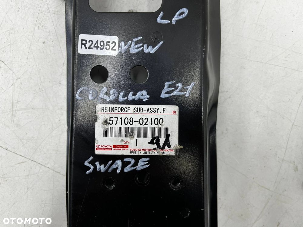 Poszycie Toyota Corolla XII E21 Suzuki Swace 18r.-lewa podłużnica mocowanie belki zderzaka wzmocnien - 4