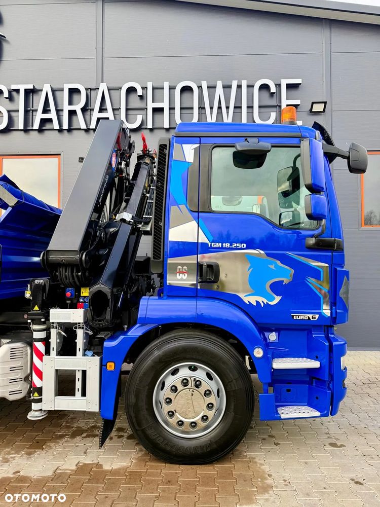 MAN MAN TGM TGL TGS 18.250 // E6 // wywrotka + HDS HMF z pilotem // 4x2 // budowlanka // kiper wywrot żuraw dzwig kran Crane - 28