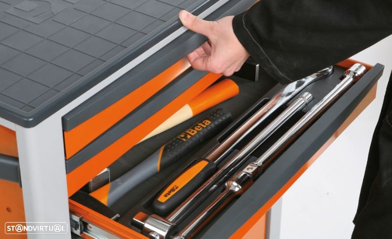 beta mobile roller cab with six drawers orange 51200005 - 2