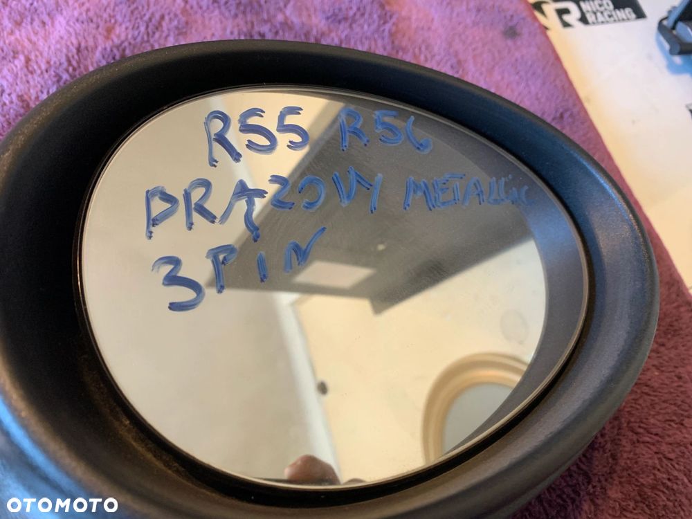 LUSTERKO PRAWE MINI COOPER CLUBMAN R55 R56 R57 3 PIN BRĄZOWY METALLIC - 7