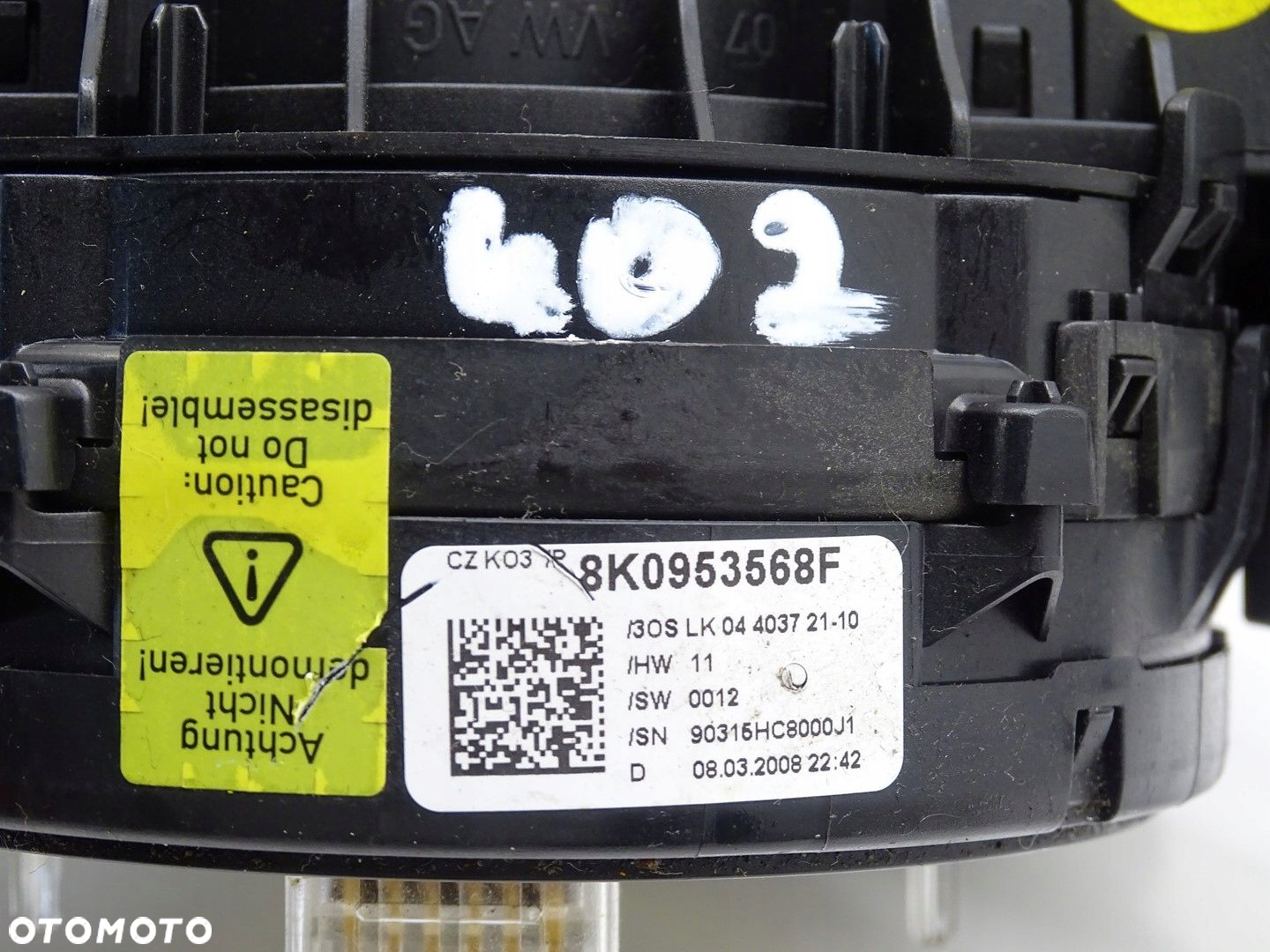 PRZEŁĄCZNIK ZESPOLONY TAŚMA MANETKI AUDI A5 8T 8K0953502D 8K0953568F - 6