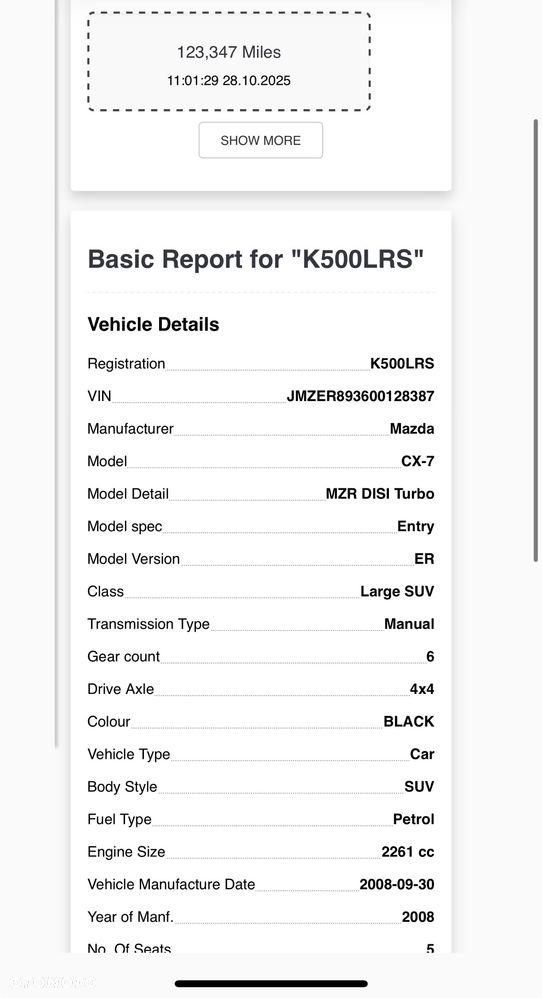 Skrzynia Mazda cx-7 2008 2.3 t  2.3 T benzyna 4x4 2.3T CX7 07-13r - 5