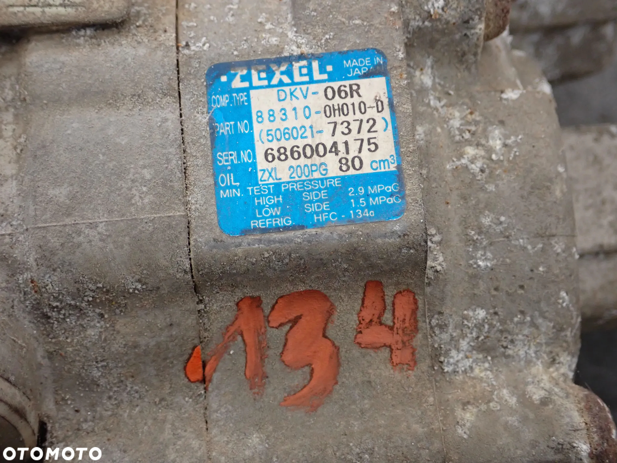 TOYOTA CITROEN PEUGEOT 1.0 1.4 SPRĘŻARKA KLIMATYZACJI 506021-7372 - 3