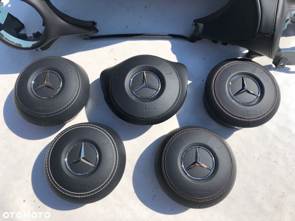 MERCEDES AMG-GT W190 DESKA KONSOLA KOKPIT PULPIT PÓŁKA PARAPET PODUSZKI AIRBAG PASY PAS SKÓRA okazja - 10