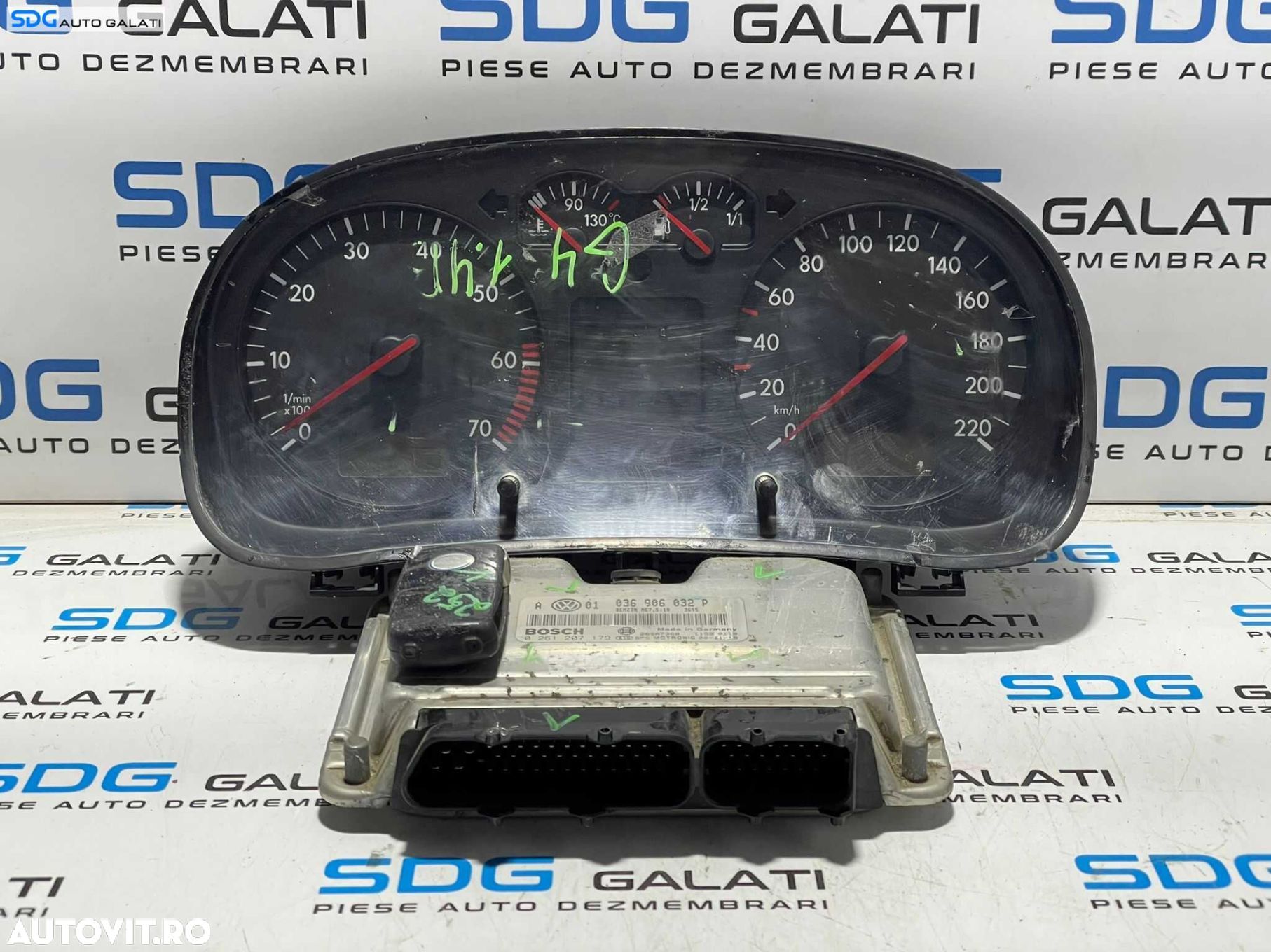 Kit Pornire ECU Calculator Motor Bosch Volkswagen Golf 4 1.4 Benzina 1998 - 2005 Cod 036906032P 0251207179 [L3143] [L3144] - 1