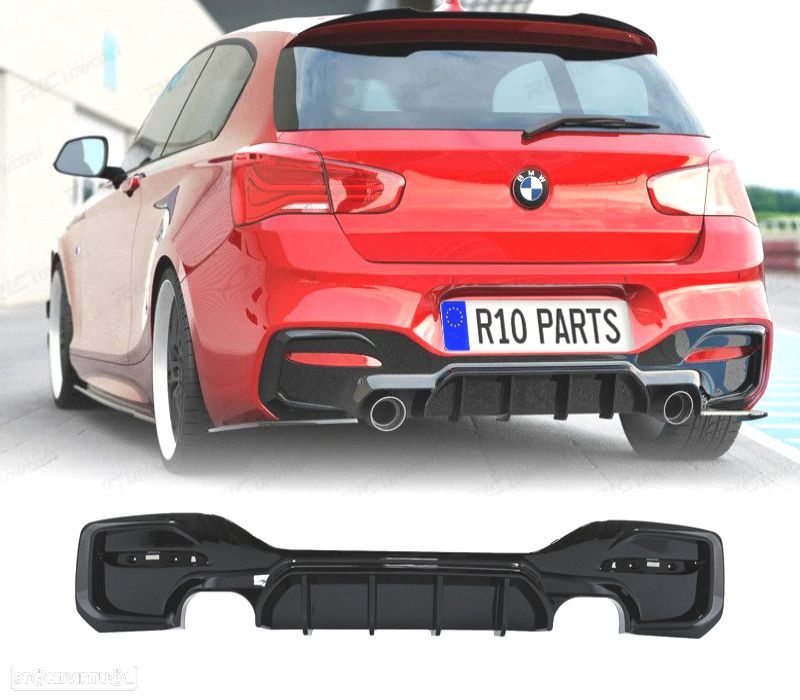 DIFUSOR BMW F20 F21 LCI 15-19 LOOK M TECH PRETO BRILHANTE - 1