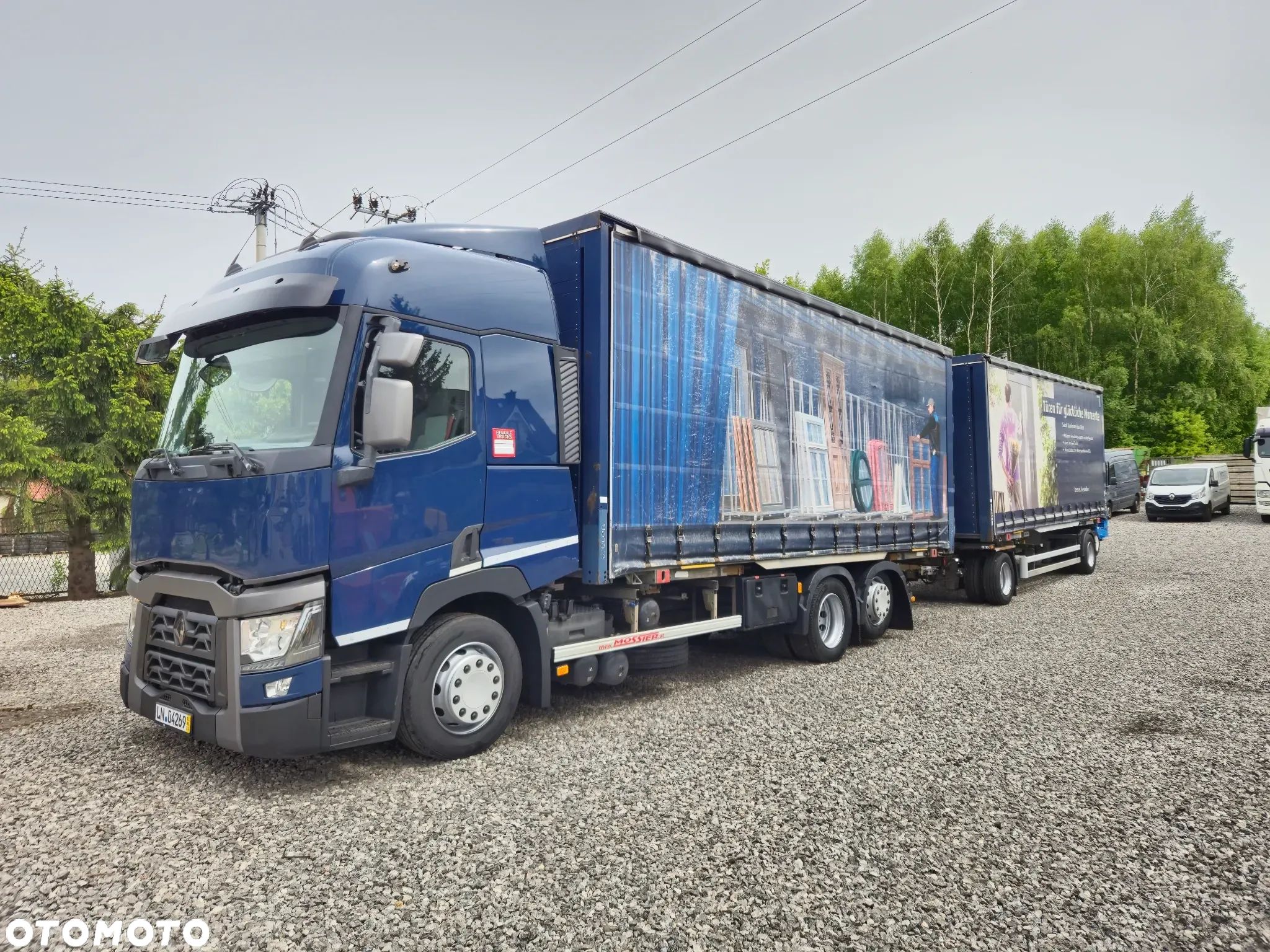 Renault Gama T 430 440 6x2 MEGA BDF + Przyczepa Firanka Plandeka Euro 6 - 1