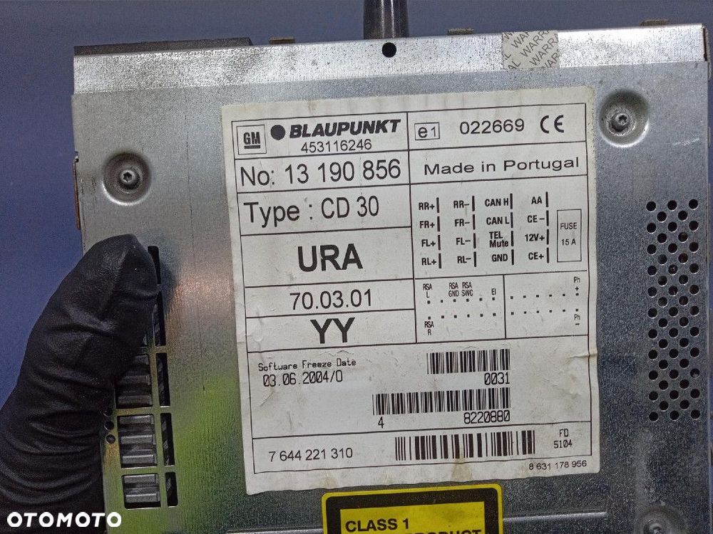 OPEL ASTRA III H 04- RADIO FABRYCZNE CD 13190856 - 7