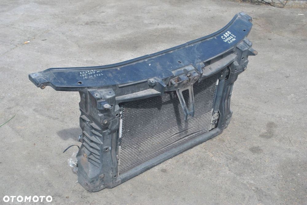 PAS PRZEDNI KOMPLETNY CHŁODNICE WENTYLATORY SKODA SUPERB II - 2